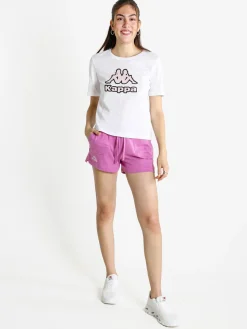 Kappa T-shirt donna in cotone con logo a pois