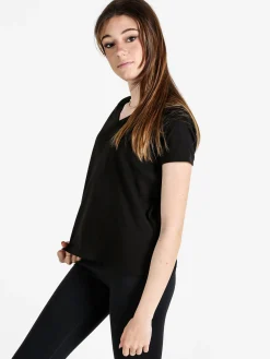 Kappa T-shirt donna in cotone con scollo a V