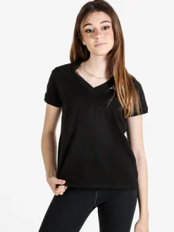 Kappa T-shirt donna in cotone con scollo a V