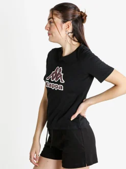 Kappa T-shirt donna in cotone con logo a pois