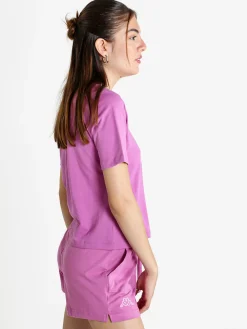 Kappa T-shirt donna in cotone con logo a pois