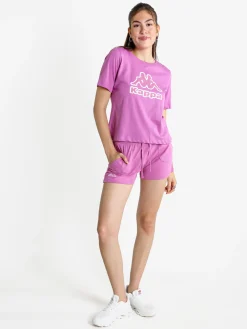 Kappa T-shirt donna in cotone con logo a pois