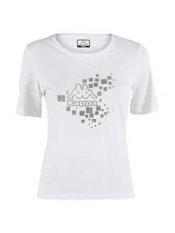 Kappa T-shirt donna in cotone con logo metallizato