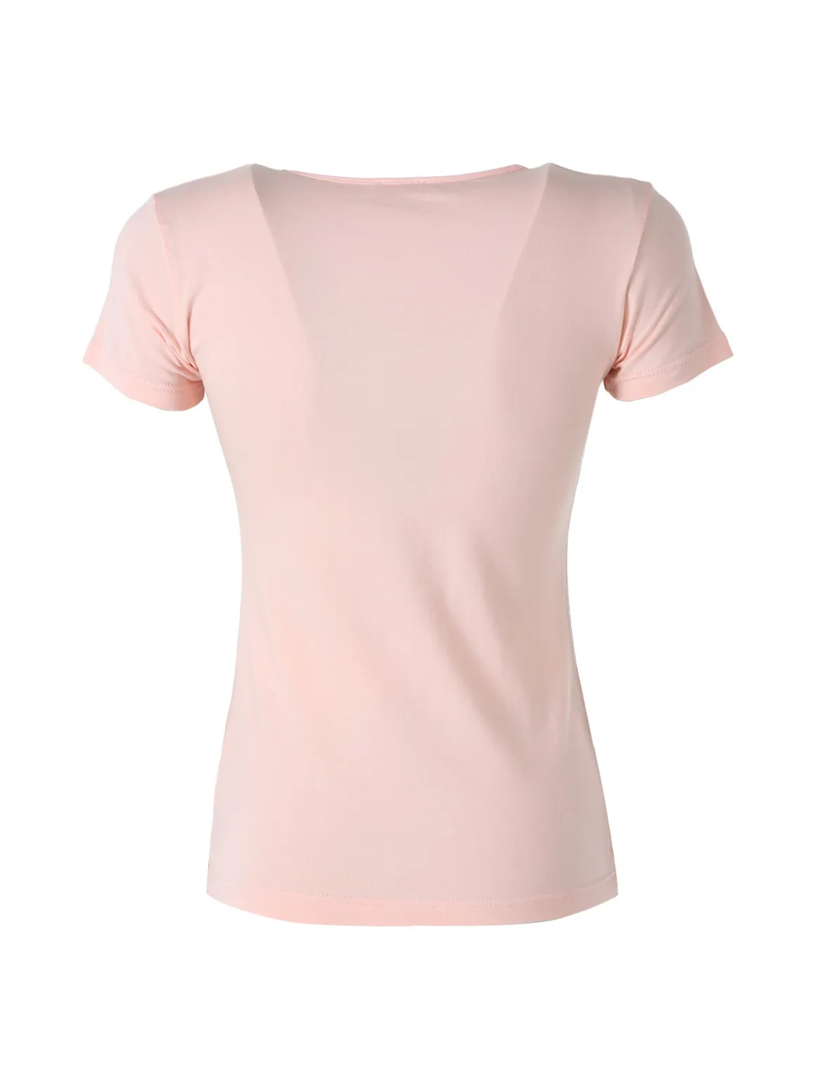 Kappa T-shirt girocollo da donna in cotone bielastico - rosa