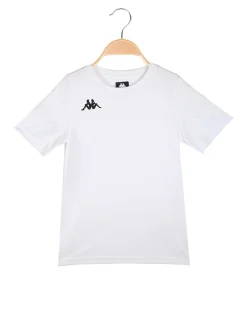 Kappa T-shirt sportiva da ragazzo con logo - bianco