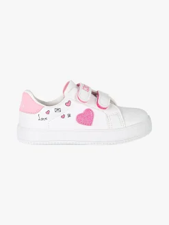 Kappa ZOOM Sneakers da bambina in ecopelle con strappi - bianco