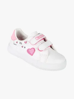 Kappa ZOOM Sneakers da bambina in ecopelle con strappi - bianco