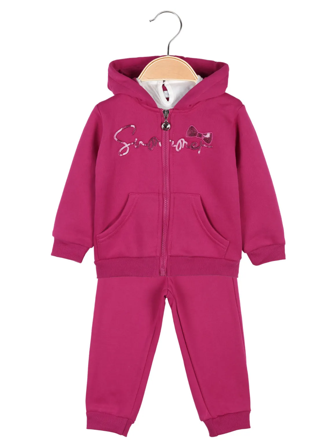 Karino Kids Completo 3 pezzi da neonata con cappuccio e zip