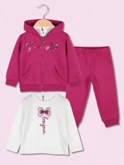 Karino Kids Completo 3 pezzi da neonata con cappuccio e zip