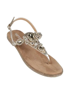 Keys Sandali in pelle con pietre donna
