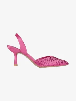 Keys Slingback donna con strass e tacco a rocchetto