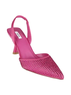 Keys Slingback donna con strass e tacco a rocchetto
