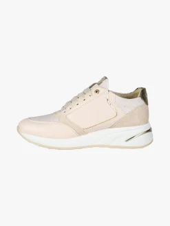Keys Sneakers donna con zeppa e zip - panna
