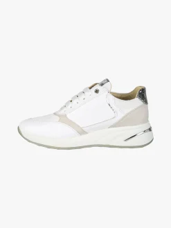 Keys Sneakers donna con zeppa e zip - bianco