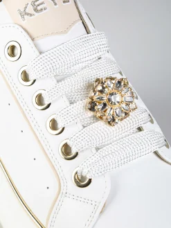 Keys Sneakers donna gioiello con platform - bianco