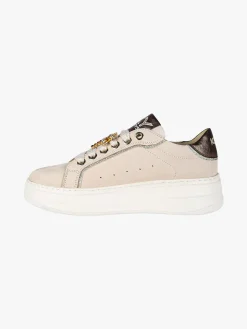 Keys Sneakers donna in pelle nabuk con platform - beige