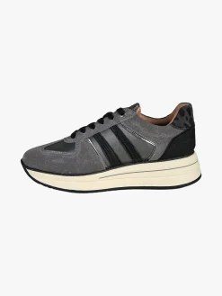 Keys Sneakers donna in pelle scamosciata con platform - grigio