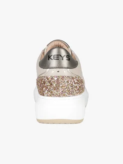 Keys Sneakers donna stringate con platform - taupe