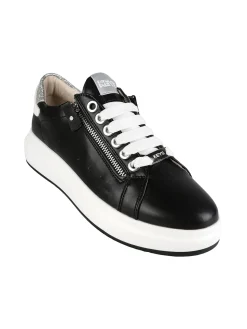 Keys Sneakers donna stringate con zip laterali e dettagli glitter