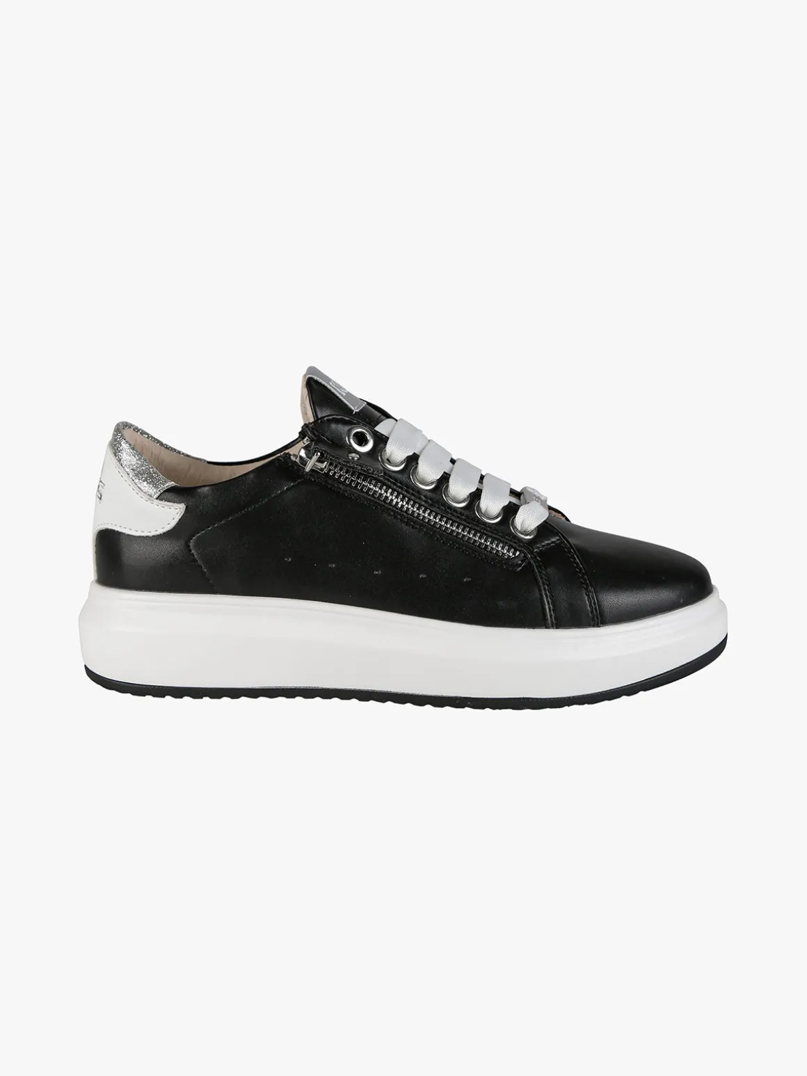 Keys Sneakers donna stringate con zip laterali e dettagli glitter