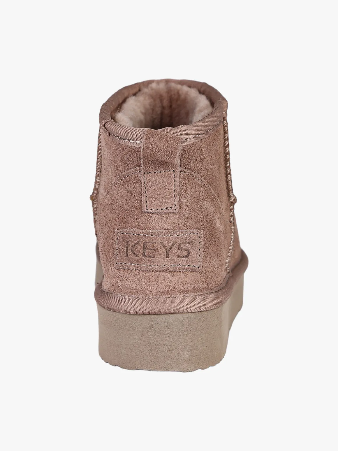 Keys Stivaletti donna in pelle scamosciata con platform - taupe