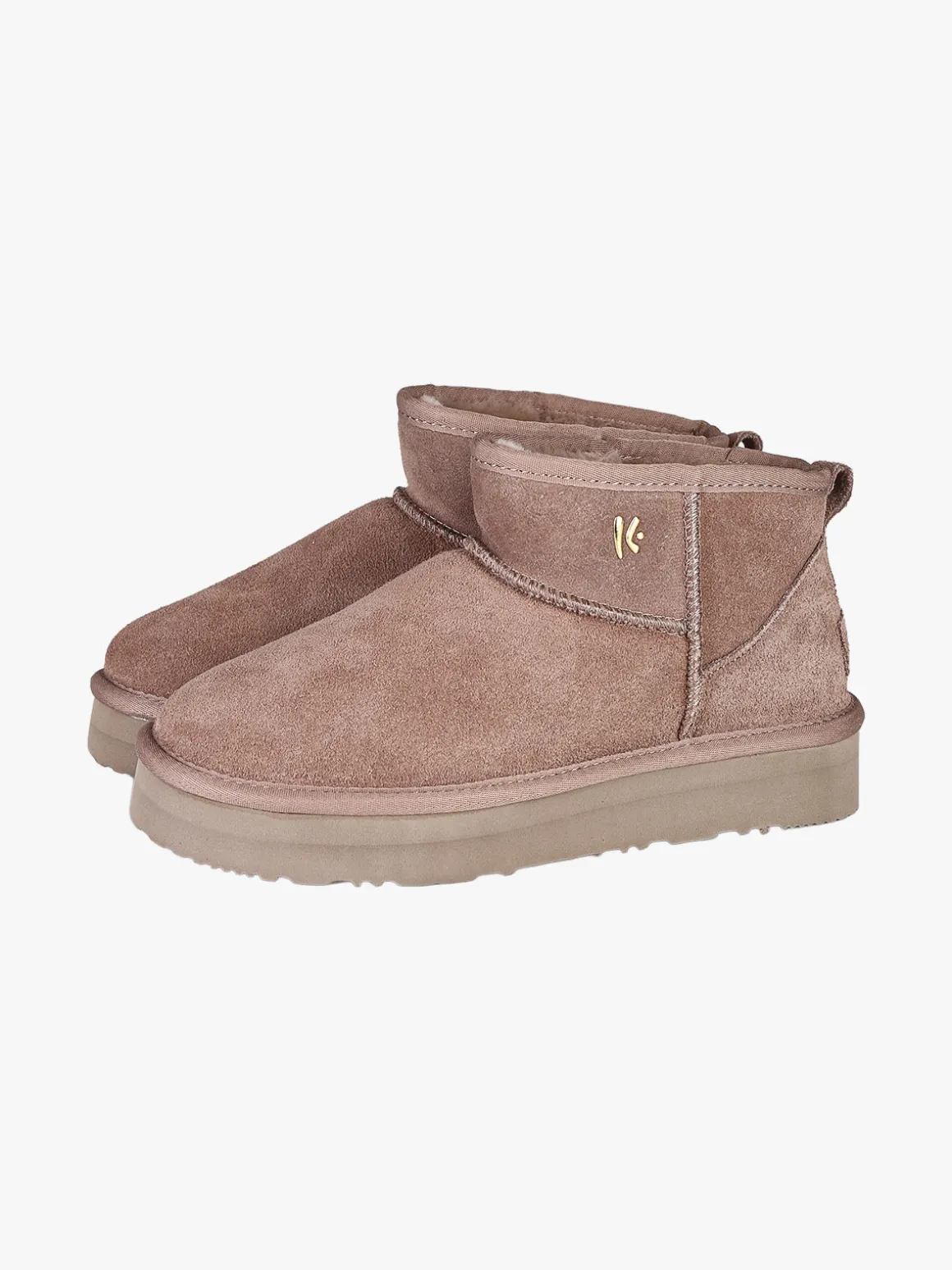 Keys Stivaletti donna in pelle scamosciata con platform - taupe