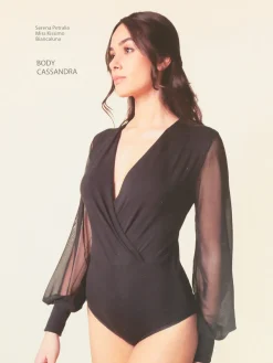 Kissimo CASSANDRA Maglia a body con maniche velate