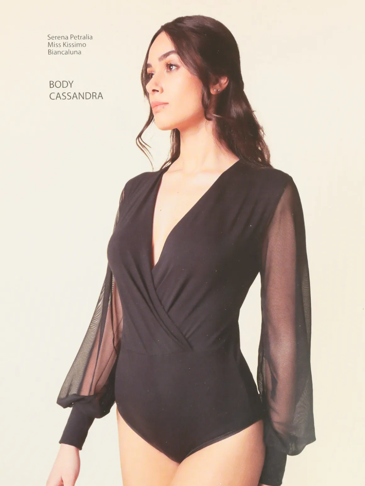 Kissimo CASSANDRA Maglia a body con maniche velate