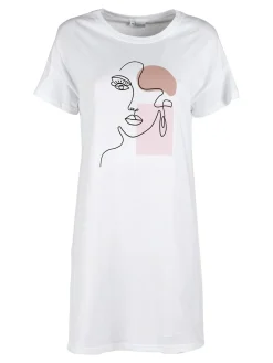 Kissimo Vestito da donna in cotone a maniche corte