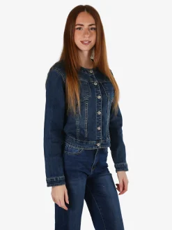 Kiss Pink Giacca donna in jeans