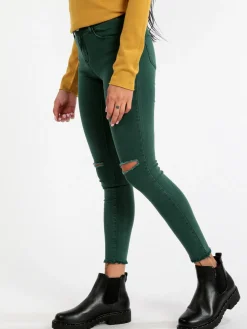 Kiss Pink Pantaloni donna skinny con strappi