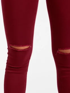 Kiss Pink Pantaloni donna skinny con strappi