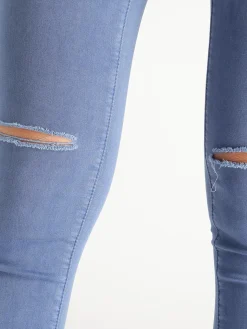 Kiss Pink Pantaloni skinny con strappi