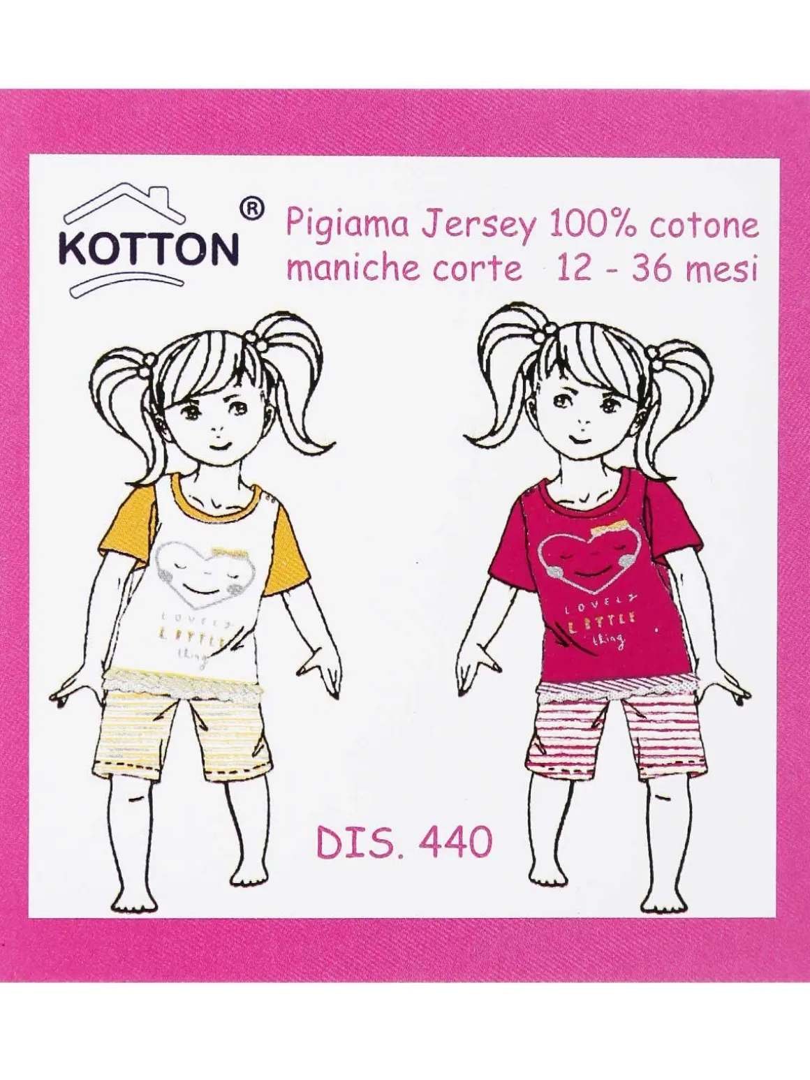 Kotton Pigiama corto da neonata in cotone