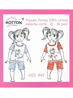 Kotton Pigiama corto da neonata in cotone