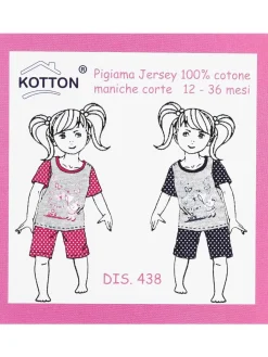 Kotton Pigiama corto da neonata in cotone