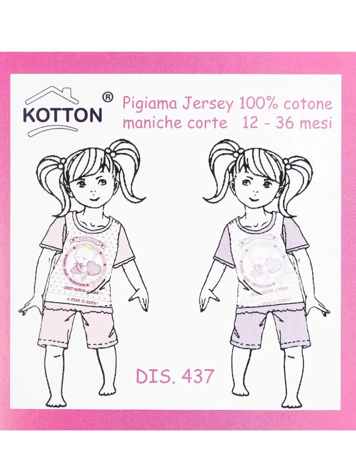 Kotton Pigiama corto da neonta in cotone