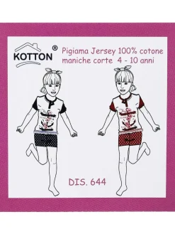 Kotton Pigiama corto in cotone da bambina