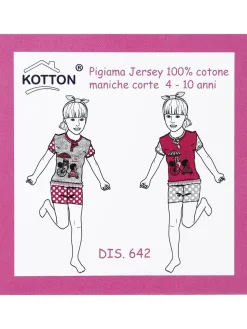 Kotton Pigiama corto in cotone da bambina