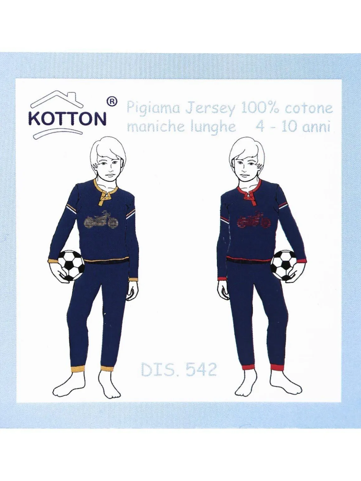 Kotton Pigiama lungo bambino in cotone