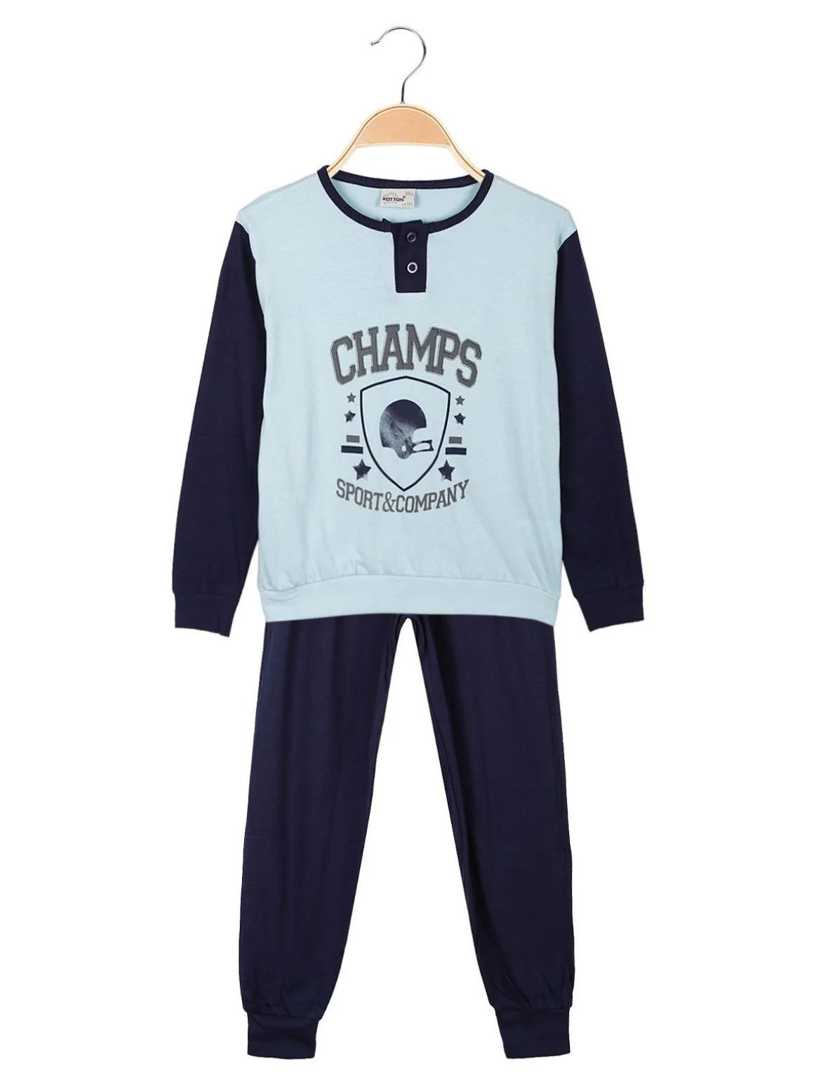 Kotton Pigiama lungo da bambino in cotone