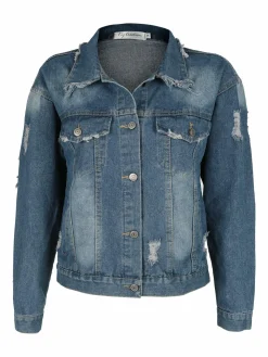 Ky Creation Giacca in jeans oversize donna