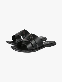 La Cuoieria Ciabatte donna in pelle - nero