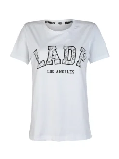 Ladp T-shirt donna in cotone con scritta