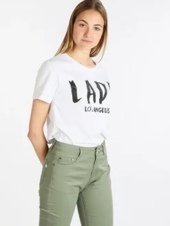 Ladp T-shirt manica corta donna con scritta