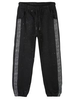Lady Moda Completo tuta da bambina brillantinata con cappuccio e zip