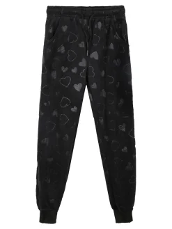 Lady Moda Completo tuta da ragazza 2 pezzi in ciniglia con cappuccio e zip - nero