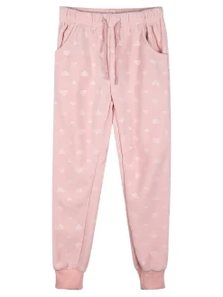 Lady Moda Completo tuta 2 pezzi da bambina in ciniglia - rosa