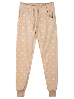 Lady Moda Completo tuta 2 pezzi da bambina in ciniglia - khaki