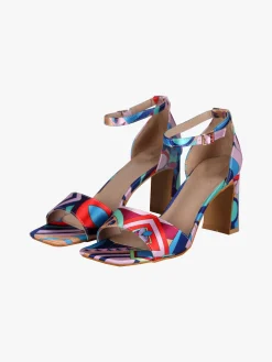 La Flor Sandali donna colorati con tacco chiusi sul tallone